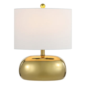 Calix 20" Mid-Century Glam Ceramic/Iron LED Table Lamp - JONATHAN Y
